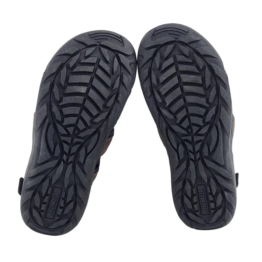 Khombu Travis Fisherman Sandals Mens 8M Brown Outdoor Walking‎ Comfort Shoes